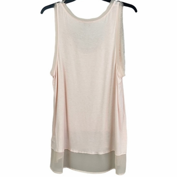 🌸 Anthro Bordeaux Pink Chiffon Tank - Picture 3 of 16